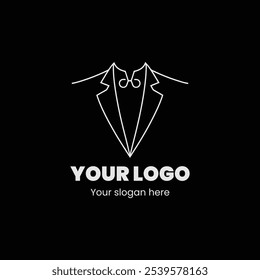 Logotipo de terno personalizado refinado com design de colarinho exclusivo"