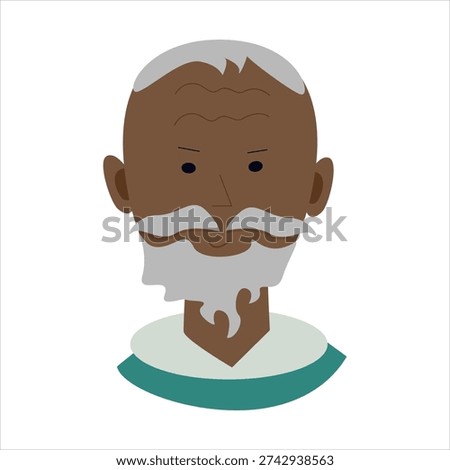 A refined vector illustration depicting an elderly gentleman in a portrait style.