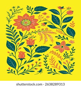 A refined vector pack of artistic floral silhouettes, bringing elegance to creative layouts, branding, and artistic compositions.