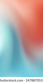 Refined vertical mesh blur backdrop features an interconnected wave composition in a harmonious light blue orange gradient