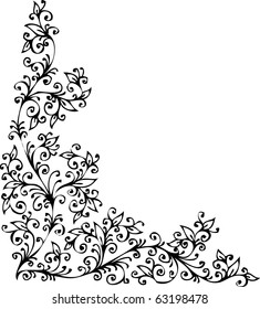Refined vignette 335 Eau-forte decorative vector illustration