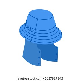 Refined Weatherproof Modular Bucket Hat. Summer Head Fashion accessory cap clothing technical illustration. Vector headgear for Men, women style, flat template CAD mockup sketch outline isolated