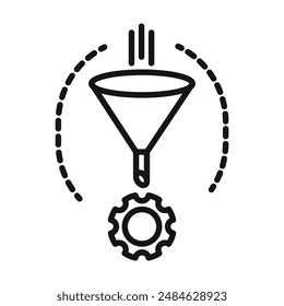 refinement icon Black line art vector