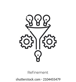Refinement icon. Outline style icon design isolated on white background