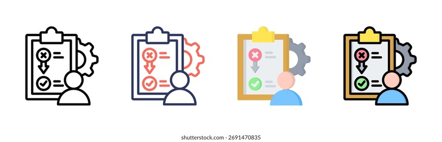 Refinement icon set multiple style collection