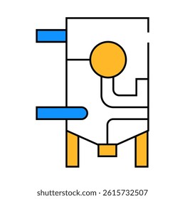refiner equipment line icon vector. refiner equipment sign. isolated symbol illustration