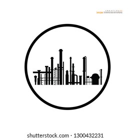 refineries and power plants.oil factory concept. vector illustration.