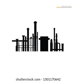 refineries and power plants.oil factory concept. vector illustration.