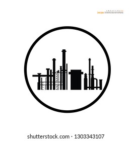 refineries and power plants.oil factory concept. vector illustration.