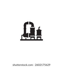 refinery factory pipe icon vector image