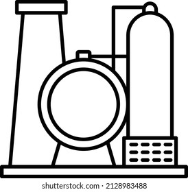 Diseño de iconos de vectores de planta de refinería, petróleo crudo y gas líquido natural, señalización de combustible y gasolina, ilustración de las existencias del mercado de la energía y la energía, procesos de refinado de petróleo Concepto