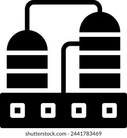 refinery glyph icon illustration vector