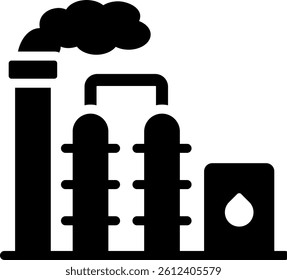 Refinery Icon Glyph Vector Illustration