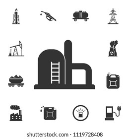 Refinery icon. Simple element illustration. Refinery symbol design from Petrol collection set. Can be used for web and mobile on white background