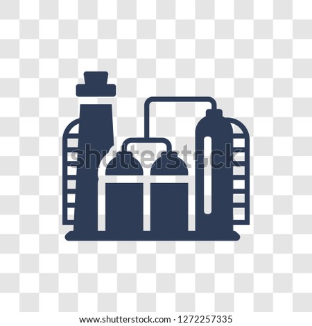 Refinery icon. Trendy Refinery logo concept on transparent background from Industry collection