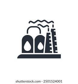 refinery icon. vector.Editable stroke.linear style sign for use web design,logo.Symbol illustration.