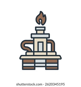 refinery icons isolated on White Background. Flat style design