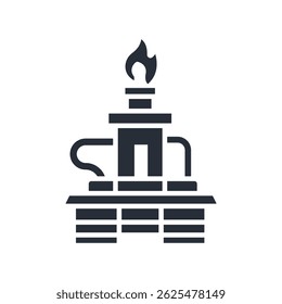 refinery icons isolated on White Background. Flat style design