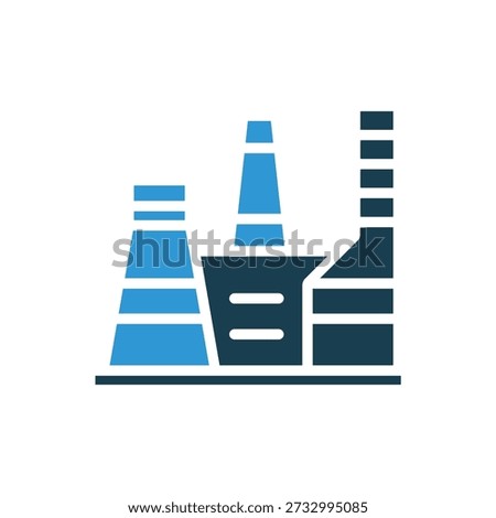refinery icons outline and Flat Style,transparent background