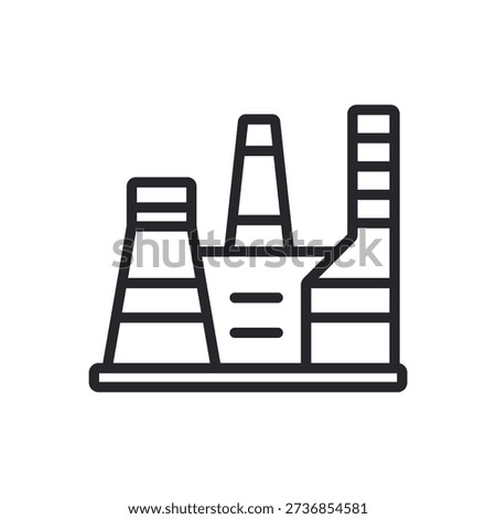 refinery icons outline and Flat Style,transparent background