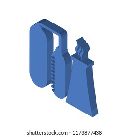 Refinery isometric left top view 3D icon