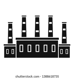 Refinery oil factory icon. Simple illustration of refinery oil factory vector icon for web design isolated on white background