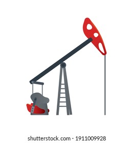 diseño de ilustraciones vectoriales del icono de la máquina de perforación de petróleo de refinería