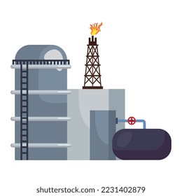 refinery petroleum factory isolated icon