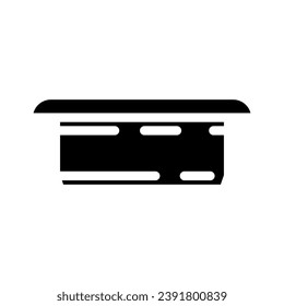 refinery pipeline glyph icon vector. refinery pipeline sign. isolated symbol illustration
