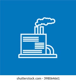 Icono de línea de planta de refinería.