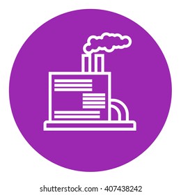 Refinery plant line icon.