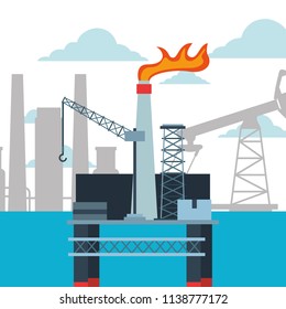 refinery plant and platform oil industry