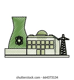 Refinery plant silhouette