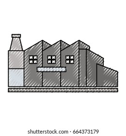 Refinery plant silhouette