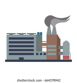 Refinery plant silhouette