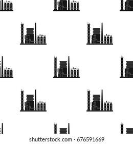 Refinery.Oil single icon in black style vector symbol stock illustration web.