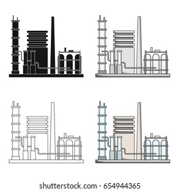Refinery.Oil single icon in cartoon style vector symbol stock illustration web.