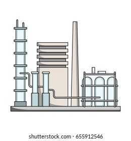 Refinery.Oil single icon in cartoon style vector symbol stock illustration web.