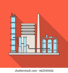 Refinery.Oil single icon in flat style vector symbol stock illustration web.