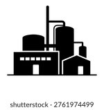 Refinery Storage Tank Facility Vector Illustration for Oil Gas Chemical Processing and Industrial Energy Infrastructure Design Template