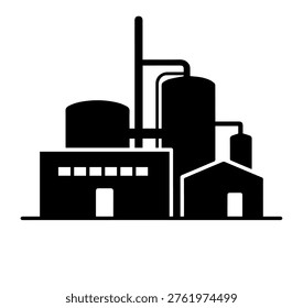 Refinery Storage Tank Facility Vector Illustration for Oil Gas Chemical Processing and Industrial Energy Infrastructure Design Template