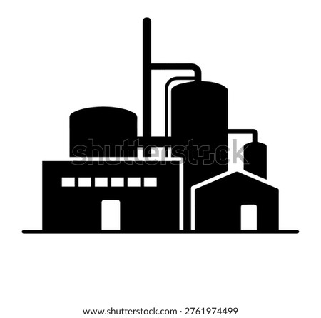 Refinery Storage Tank Facility Vector Illustration for Oil Gas Chemical Processing and Industrial Energy Infrastructure Design Template