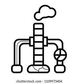 Refinery vector icon, industrial vector icon