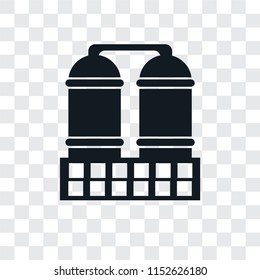 Refinery vector icon isolated on transparent background, Refinery logo concept