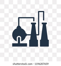 Refinery vector icon isolated on transparent background, Refinery transparency concept can be used web and mobile