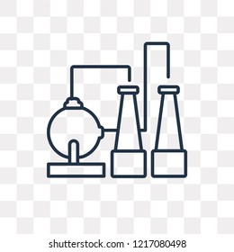 Refinery vector outline icon isolated on transparent background, high quality linear Refinery transparency concept can be used web and mobile