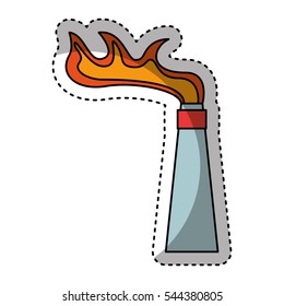 Refining plant chimney isolated icon vector illustration design