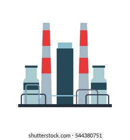 Refining plant isolated icon vector illustration design