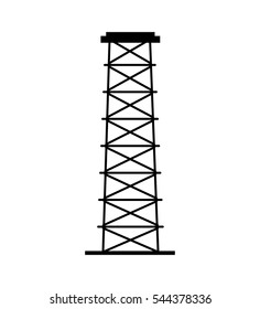 Refining plant tower isolated icon vector illustration design