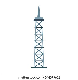Refining plant tower isolated icon vector illustration design
